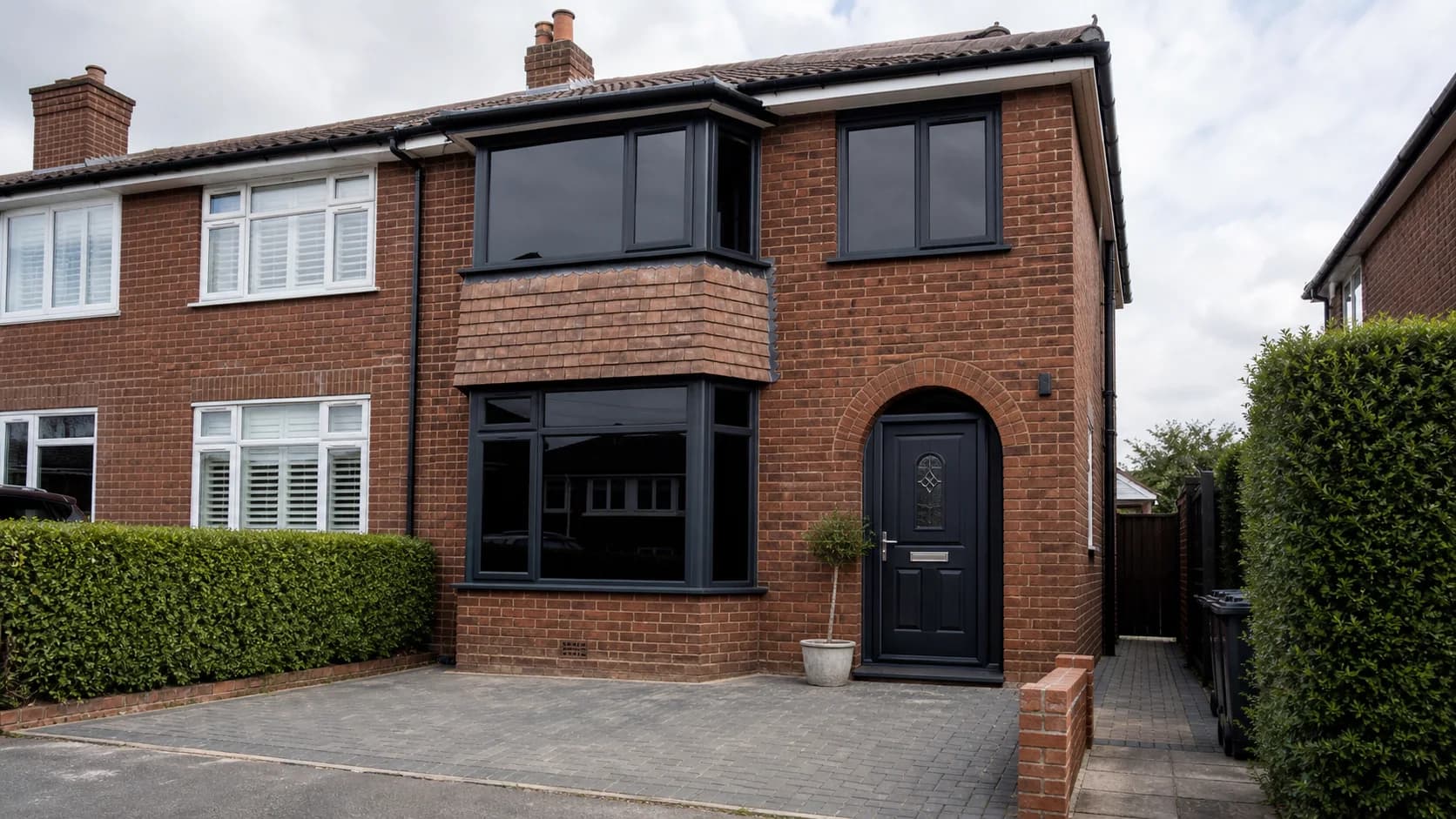 UK semi-detached home with fitted window film