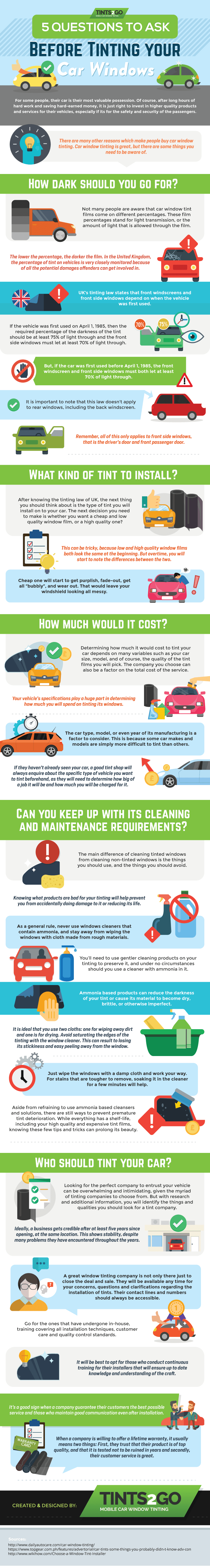 5 Questions to ask Before Tinting your car windows