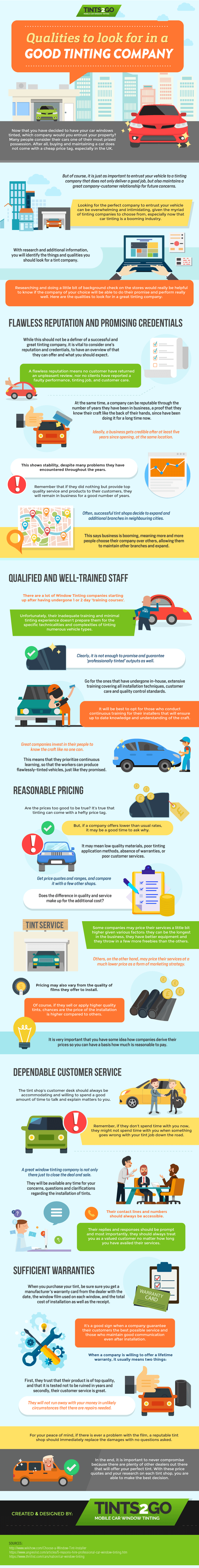 Qualities to look for in a good tinting company